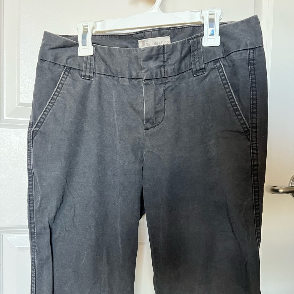 Favorite Chino Low Rise Dark Grey Pants